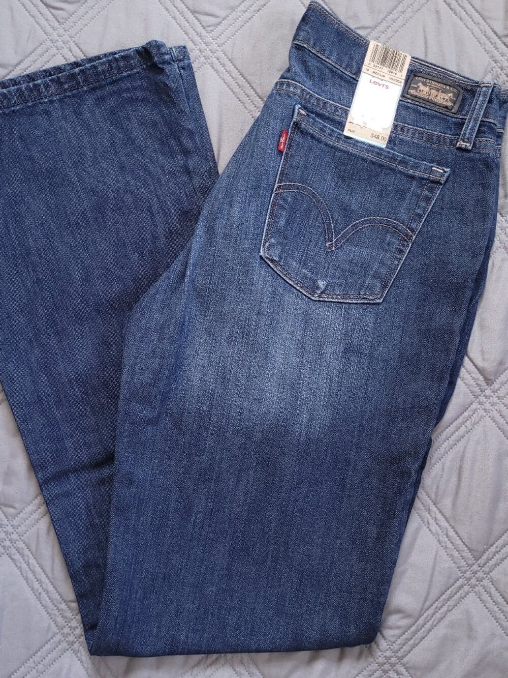 New Levi's Ultimate Lift 544 boot cut jeans in medium/darker wash